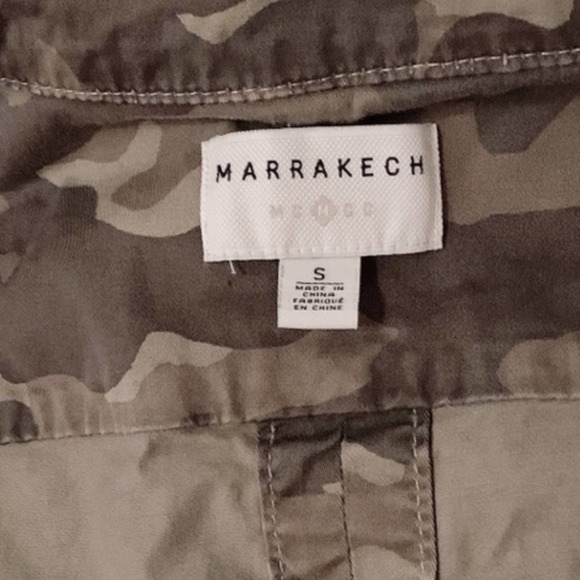 Anthropologie Marrakech Camo Cotton Anorak Military Utility Jacket S - Picture 7 of 8